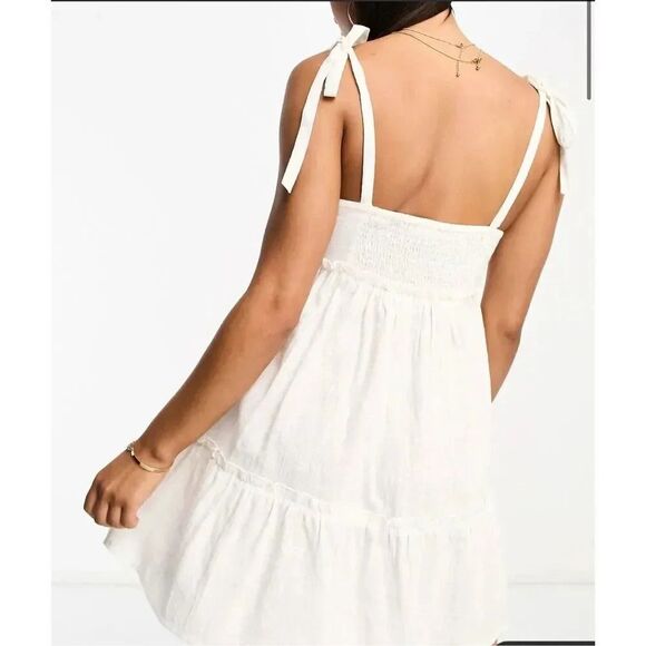 NWT Iisla & Bird Trapeze Mini Beach Summer Dress Cream Size 8 - Picture 3 of 8
